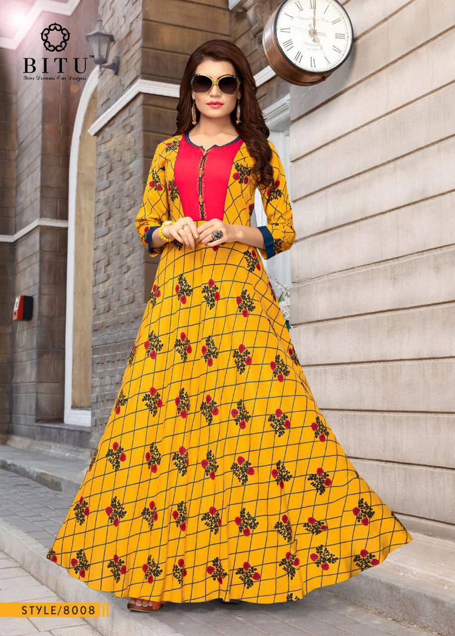 Muskaan Vol-3 Bitu Designer Discharge Print with Foil Kurta Muskaan Vol-3 Bitu Designer Discharge Print with Foil Kurta